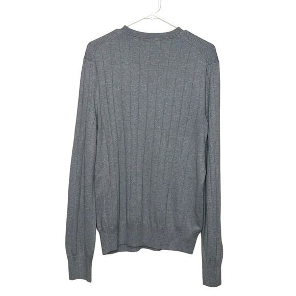 Banana Republic Men Gray Silk V Neck Sweater size Large - Picture 13 of 14
